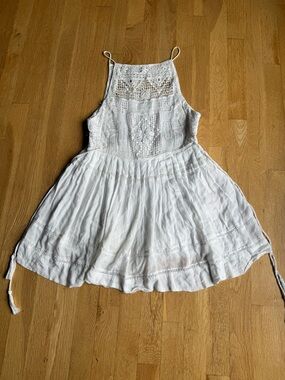 Free People White Crochet Bodice Sundress